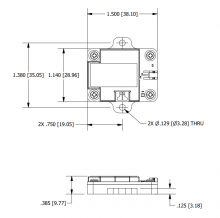 G-Link-200-OEM - dimensions with optional mounting plate